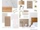 Bathroom design featuring neutral tones, gold fixtures, and white shaker cabinets at 6650 W 46Th Pl, Wheat Ridge, CO 80033