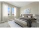 Cozy bedroom featuring large windows, light carpet, and soothing decor at 17196 W 92Nd Loop, Arvada, CO 80007