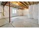 Spacious unfinished basement showcasing the construction and ample room for customization at 6187 E 155Th Pl, Thornton, CO 80602