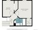 Floorplan featuring a bedroom, primary bedroom, walk in closet, bathroom and hallway layout at 12160 Birch St, Thornton, CO 80241