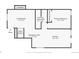 Detailed floor plan showcasing the layout of the living room, primary bedroom, and kitchen at 1217 E 26Th Ave, Denver, CO 80205