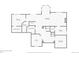 Basement floor plan featuring a bedroom, bathroom, gym, media room, and storage spaces at 404 Yarrow Pl, Castle Pines, CO 80108