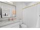 Bright bathroom with a single vanity and shower at 15322 Irving Ct, Broomfield, CO 80023