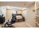 Bedroom with a built-in bed and drawer storage, plus a desk area for work or gaming at 19815 E Progress Ln, Centennial, CO 80015