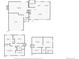Floor plans showing first, second, and basement layouts, including bedrooms, living spaces, and garage at 6472 W Brittany Pl, Littleton, CO 80123
