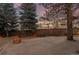Paver patio surrounded by a brick wall, trees, and landscaping at 9368 S Silent Hills Dr, Lone Tree, CO 80124