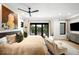 Serene main bedroom featuring soft textures, balcony access, and stylish decor at 340 Milwaukee St, Denver, CO 80206