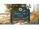Sloan's Lake Park sign, welcoming visitors to the area at 1371-1373 Wolff St, Denver, CO 80204
