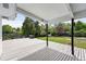 Covered deck offering a tranquil outdoor space with views of the lush, green backyard at 2675 S Eudora St, Denver, CO 80222
