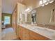 Bathroom with double sinks, vanity and natural light at 3966 Bosque Ct, Boulder, CO 80301