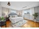 Serene bedroom with large windows, stylish rug, and comfortable furnishings at 2930 S Birch St, Denver, CO 80222