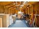 Shed interior with built in storage and room for gardening supplies at 2930 S Birch St, Denver, CO 80222