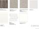 Selection of interior finishes showcasing flooring, carpet, tile, backsplash, and cabinet styles for home design at 8820 Whiteclover St, Littleton, CO 80125