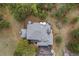 Stunning aerial view of a well-maintained home surrounded by lush greenery and mature trees at 1423 Belford Ct, Evergreen, CO 80439