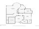 Upstairs floor plan of primary bedroom with ensuite bath, closets and additional bedroom and bath at 1423 Belford Ct, Evergreen, CO 80439