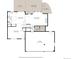 Floor plan showcasing the kitchen, living room, and dining area at 20858 E Progress Ave, Centennial, CO 80015
