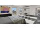 Main bedroom with large windows, city views, and built-in shelving at 130 N Pearl St # 404, Denver, CO 80203