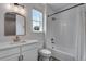 Bright bathroom featuring vanity, toilet and shower-tub combination at 944 Alpine Ridge St, Erie, CO 80516