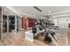 Modern gym room with various exercise equipment at 1700 Bassett St # 406, Denver, CO 80202
