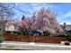 Beautiful home with wood fence and pretty blooming trees that add privacy and curb appeal at 2942 Chase St, Wheat Ridge, CO 80214