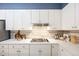 Bright kitchen features white cabinetry, quartz countertops, stainless steel appliances, and gas range at 2 S Monroe St, Denver, CO 80209