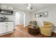 Sitting area with hardwood flooring and circular decor at 1165 N Pennsylvania St # G2, Denver, CO 80203