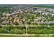 Overhead view of the neighborhood near the property featuring a community park and easy access to the city at 4850 E Kentucky Ave # C, Denver, CO 80246