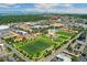 Panoramic view of the surrounding neighborhood featuring beautiful landscaping, green fields, and clear blue skies at 4850 E Kentucky Ave # C, Denver, CO 80246