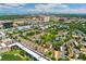 Beautiful aerial view of residential area with well-maintained townhomes, green spaces, and city skyline at 4850 E Kentucky Ave # C, Denver, CO 80246