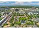 Scenic aerial view showcases this townhome community with beautiful landscaping and mountain views at 4850 E Kentucky Ave # C, Denver, CO 80246