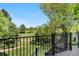 View from a deck overlooking a well-manicured golf course with plenty of trees at 8922 S Tuscany Ln, Highlands Ranch, CO 80130
