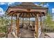 Charming gazebo featuring barrel furniture offering lovely outdoor living at 15785 W Second Ave, Golden, CO 80401