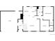 Illustration of a simple floor plan including a garage, dining area, kitchen, and living room at 10930 Albion Ct, Thornton, CO 80233