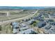 High aerial view shows how the community is planned and near major roads at 6017 Castlegate Dr # F15, Castle Rock, CO 80108