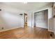 Spacious bedroom with hardwood flooring and closet featuring open doorway at 2901 Lorraine Ct, Boulder, CO 80304
