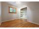 Bedroom features hardwood floors and an open closet at 2901 Lorraine Ct, Boulder, CO 80304