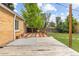 Wide backyard with a wooden deck, and outdoor seating at 2690 Magnolia St, Denver, CO 80207