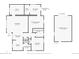 Detailed floor plan including detached garage, living room, bedrooms, and kitchen at 2690 Magnolia St, Denver, CO 80207