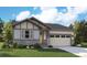 Charming single-story home featuring stone accents, a two-car garage, and a well-manicured lawn at 8081 Butte Creek St, Littleton, CO 80125