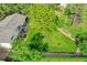 Aerial view of a expansive backyard with lush lawn and mature trees at 962 S Potomac Way, Aurora, CO 80012
