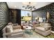 Cozy sitting area with chic wallpaper, stylish furnishings, and ample natural light at 5969 S Humboldt Ct, Centennial, CO 80121