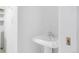 Updated powder room includes updated faucet and hardware, and neutral paint at 3740 Iris Ave # B, Boulder, CO 80301
