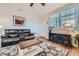 Bright living room with comfortable seating and a stylish area rug over the flooring at 1335 Villa Grv # 30, Monument, CO 80132