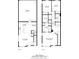 Detailed floor plan showcasing layout of first and second floor, including room dimensions and bathroom locations at 12570 Boggs St, Parker, CO 80134