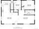Detailed floor plan showcasing the layout of the home with kitchen, dining area, bedrooms, and living room at 6361 S Spotswood Cir, Littleton, CO 80120