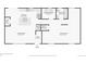 Detailed first-floor plan illustrating the layout of the kitchen, living room, bathroom, laundry room, and entry foyer at 5153 Tucson Way, Denver, CO 80239