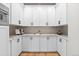 Walk-in pantry features custom cabinets with sleek hardware and beautiful quartz countertops at 1157 Jersey St, Denver, CO 80220