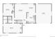This is a floor plan showing the layout of the home, including the bedrooms, bathroom, living room, and kitchen at 14791 E Security Pl, Aurora, CO 80011