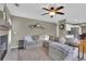 Spacious living room featuring a large sectional sofa and elegant decor at 10882 Bullock Ct, Parker, CO 80134