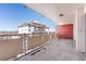 Wide angle view of the balcony showcases its dimensions and open-air design at 1121 Albion St # 803, Denver, CO 80220